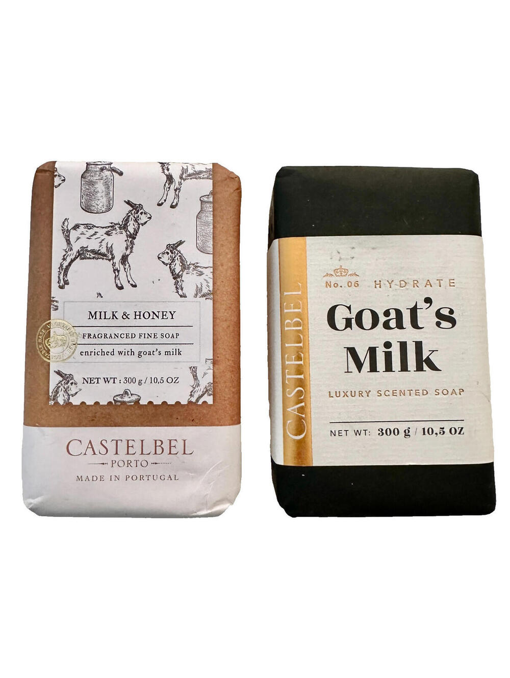 Lot of 2: NEW Castelbel Porto Goat's Milk & Honey Bath Soap Bar 10.5 oz Portugal